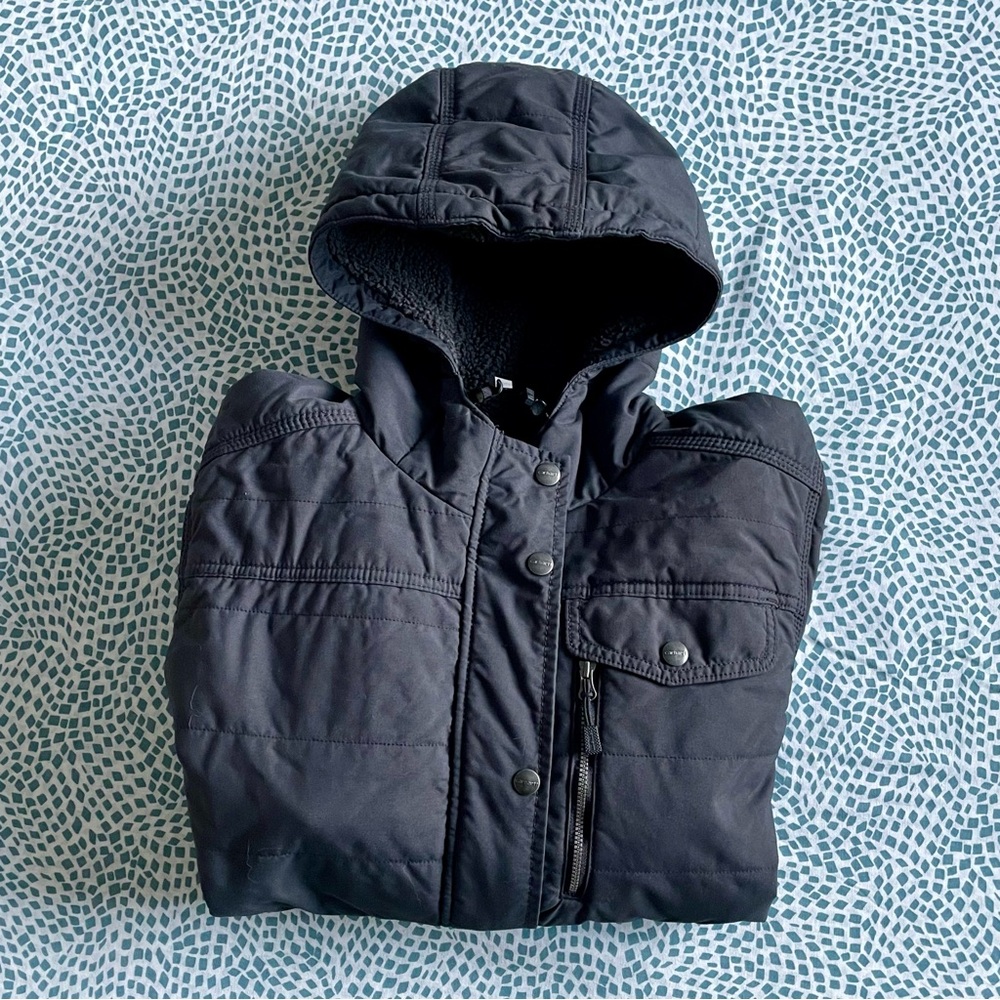 Carhartt Black Hooded Utility Rain Defender Full Zip Winter Snow Jacket Large - Picture 3 of 13